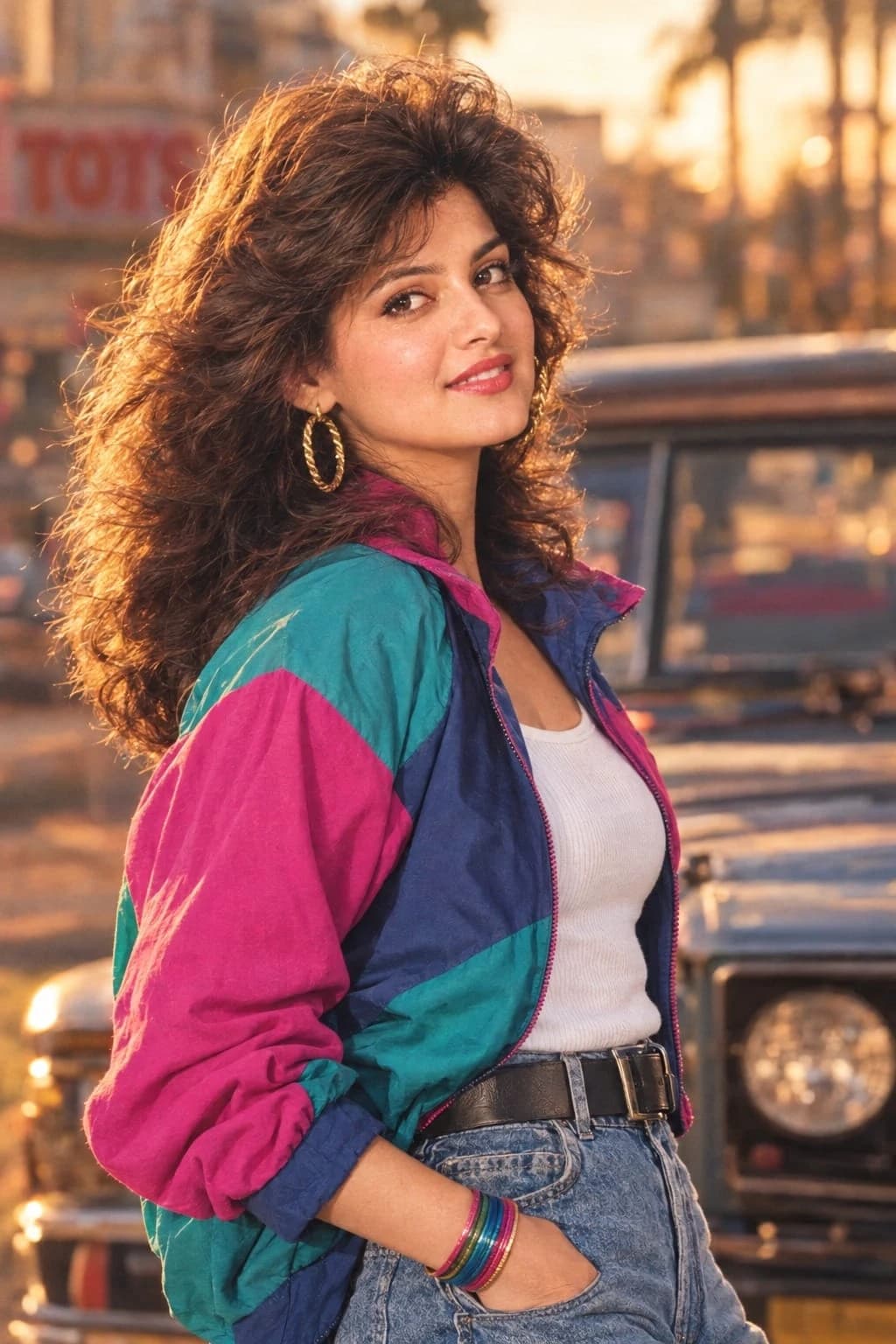 80s Golden Hour Vintage Portrait