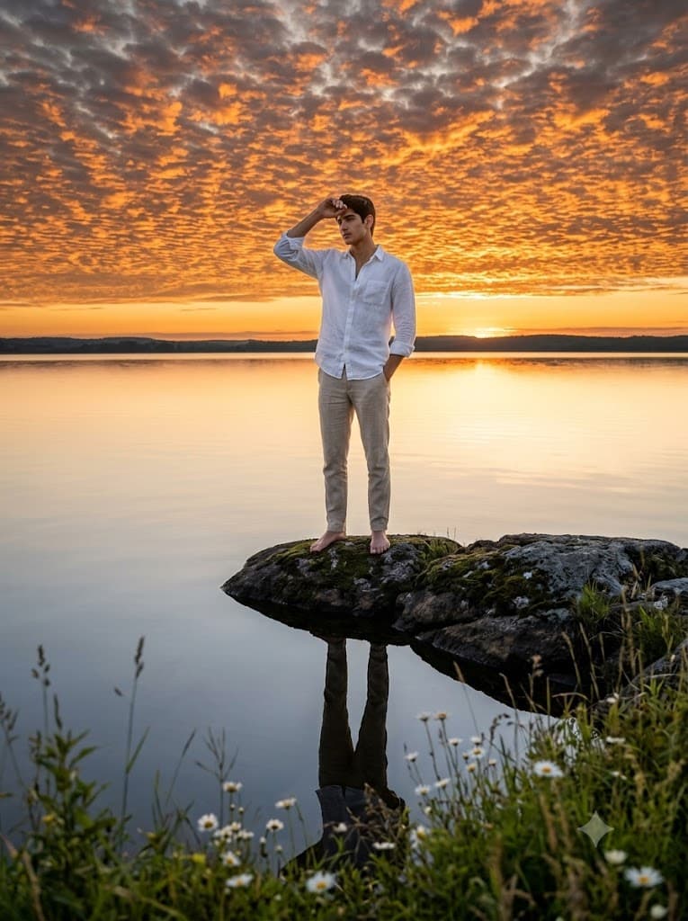 Golden Hour Solitude Portrait