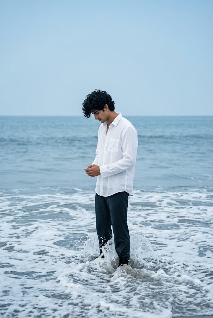 Coastal Melancholy: Cinematic Portrait Photography