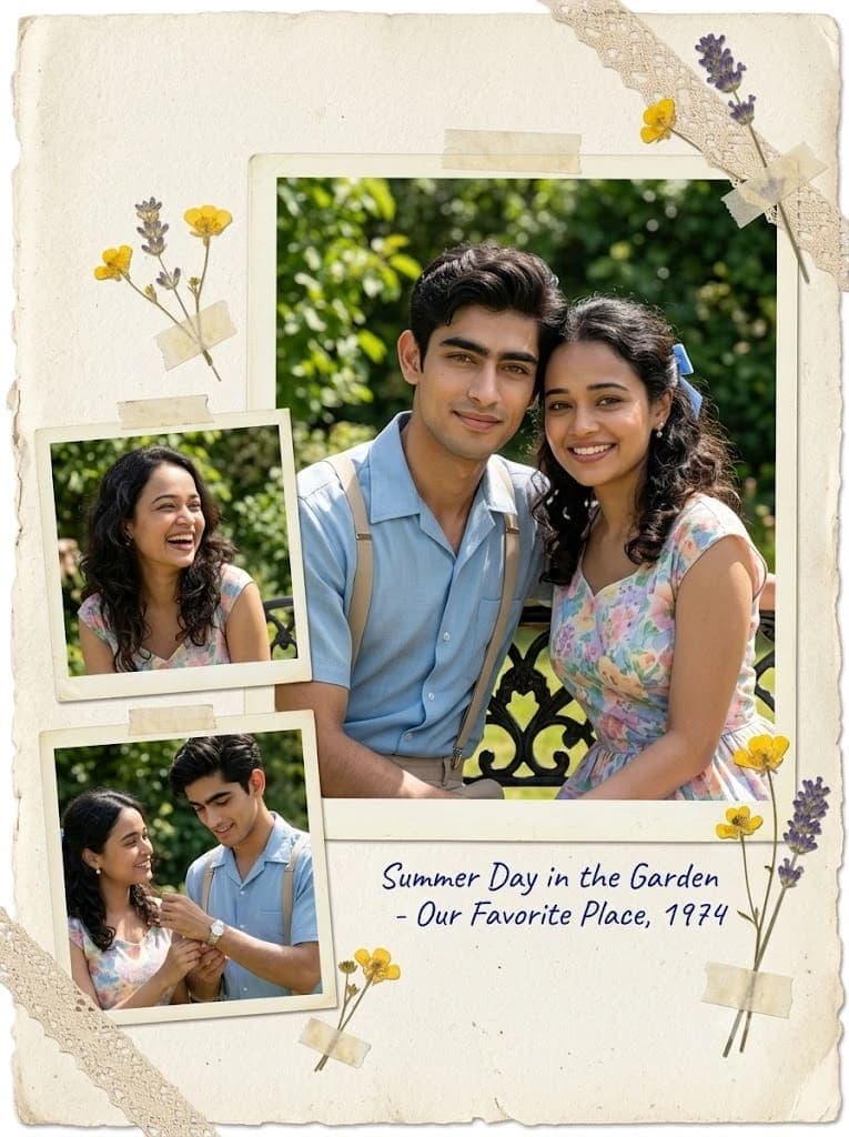 Vintage Scrapbook Nostalgia Portrait