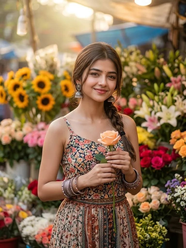 Sun-Drenched Floral Portrait Masterpiece