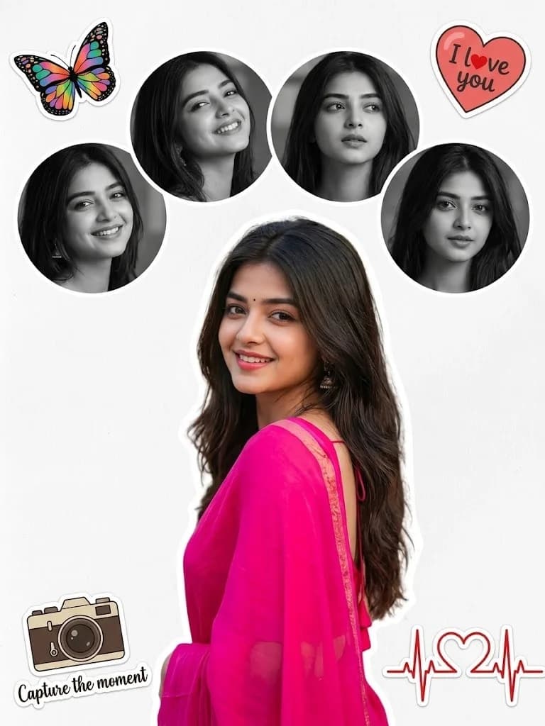 Creative Collage Portrait Layout