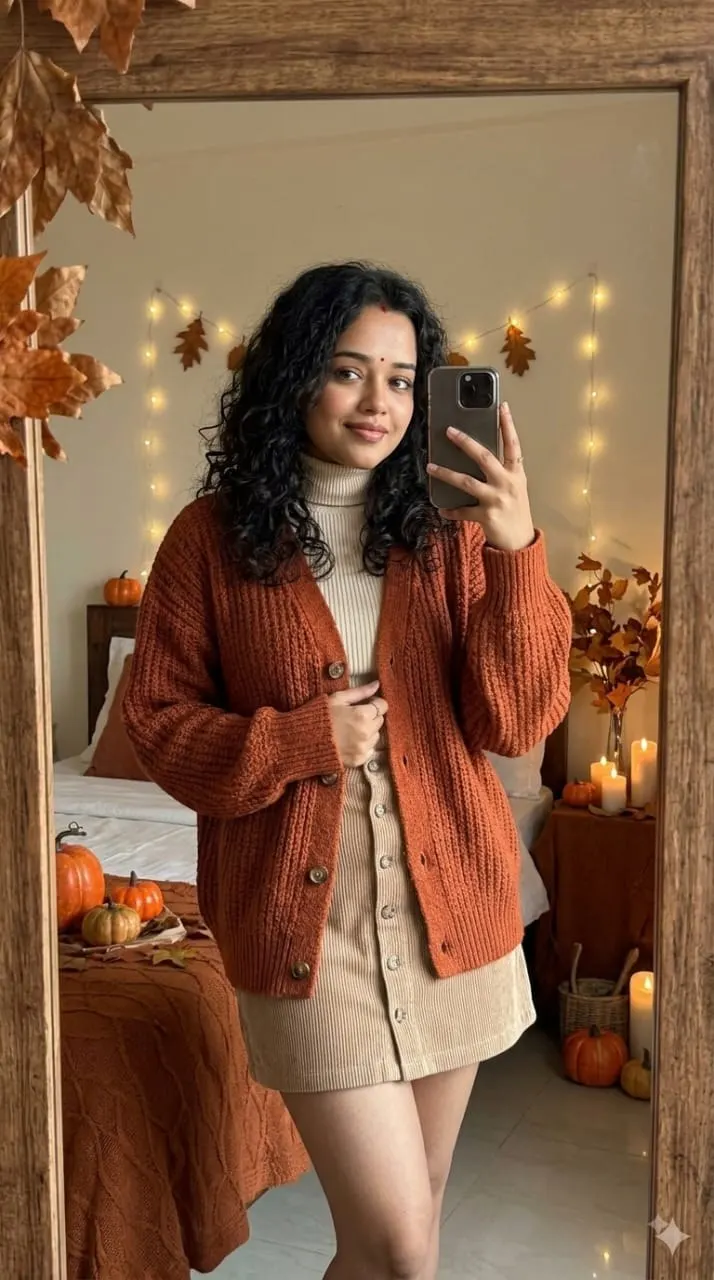 Cozy Autumn Mirror Selfie Master Prompt
