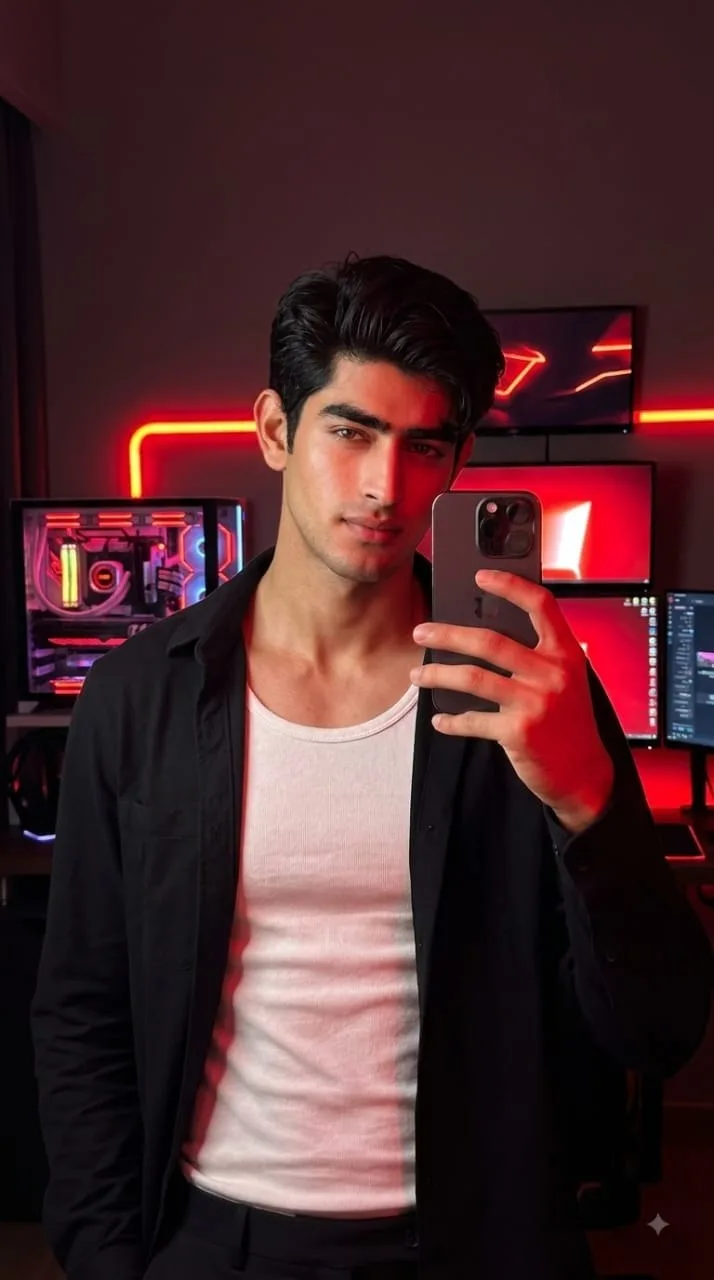 Modern Gaming Setup Aesthetic Portrait