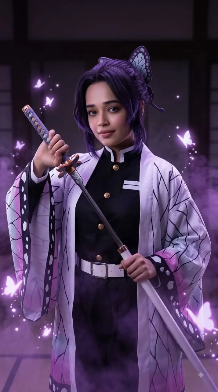 Ethereal Butterfly Hashira Cinematic Portrait