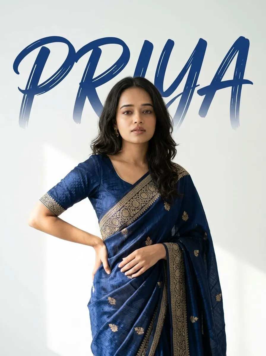 Elegant Minimalist Indian Fashion Portrait