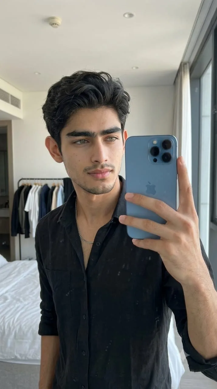 Authentic Candid Mirror Selfie Portrait