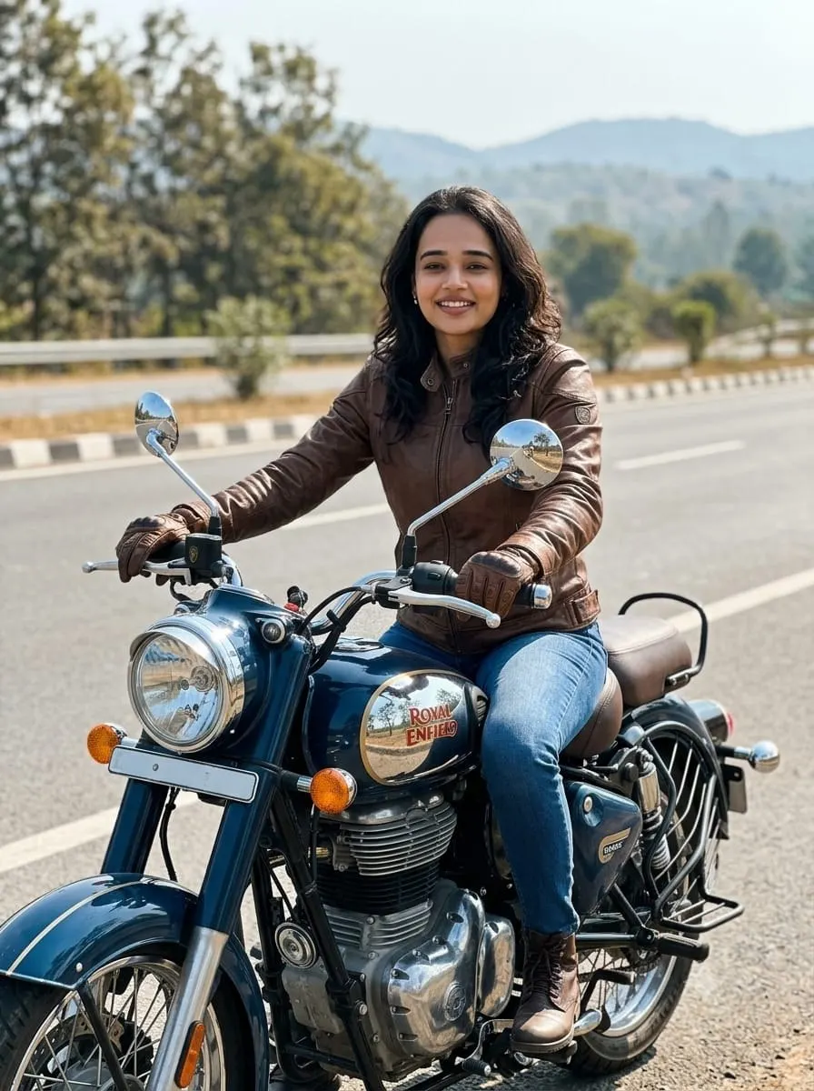 Biker Chic Adventure Portrait