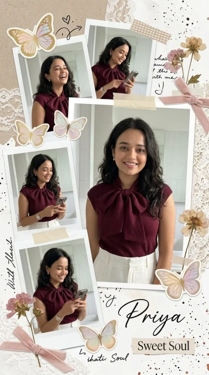 Vintage Scrapbook Aesthetic Portrait Collage