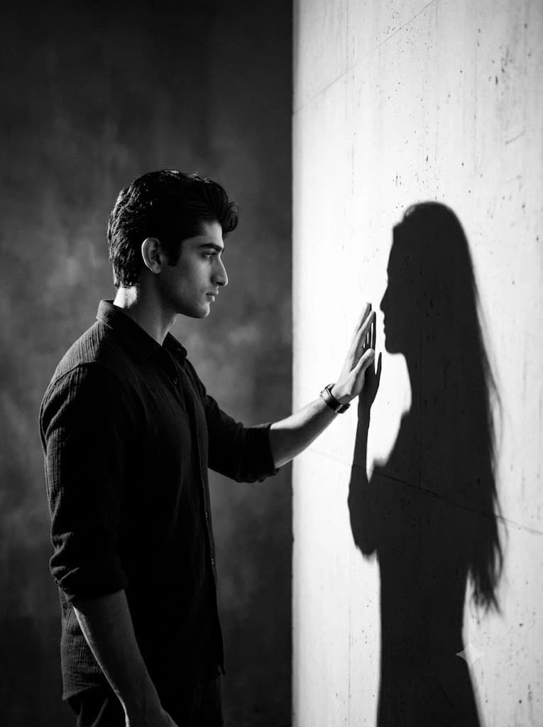 Cinematic Silhouette Interaction Portrait