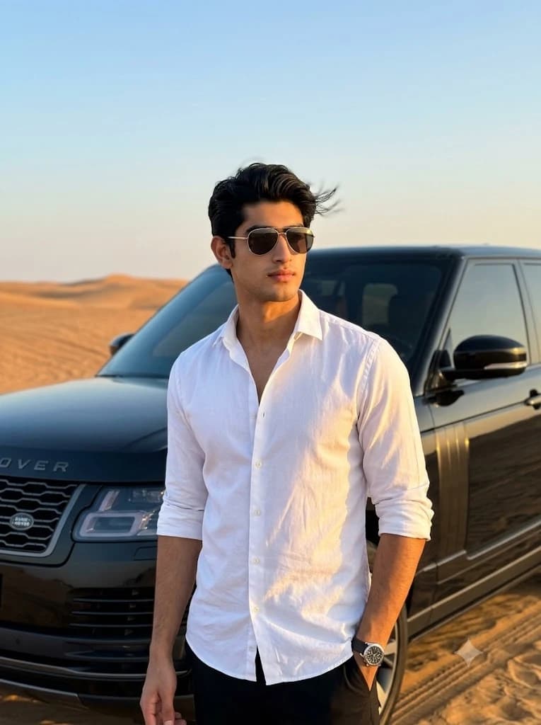 Golden Hour Desert Luxury Portrait