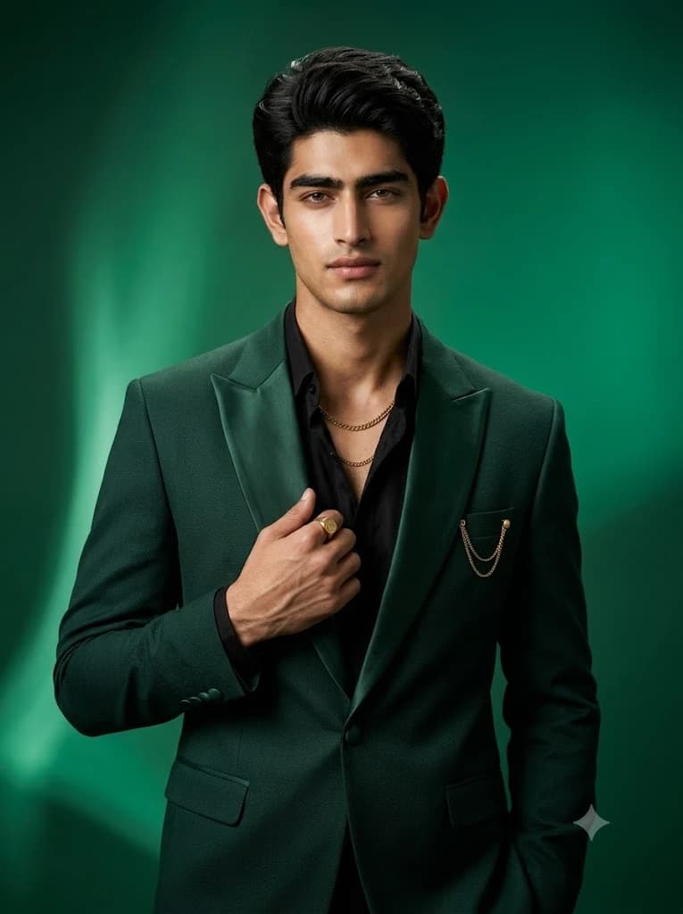 Elite Emerald Editorial Portrait