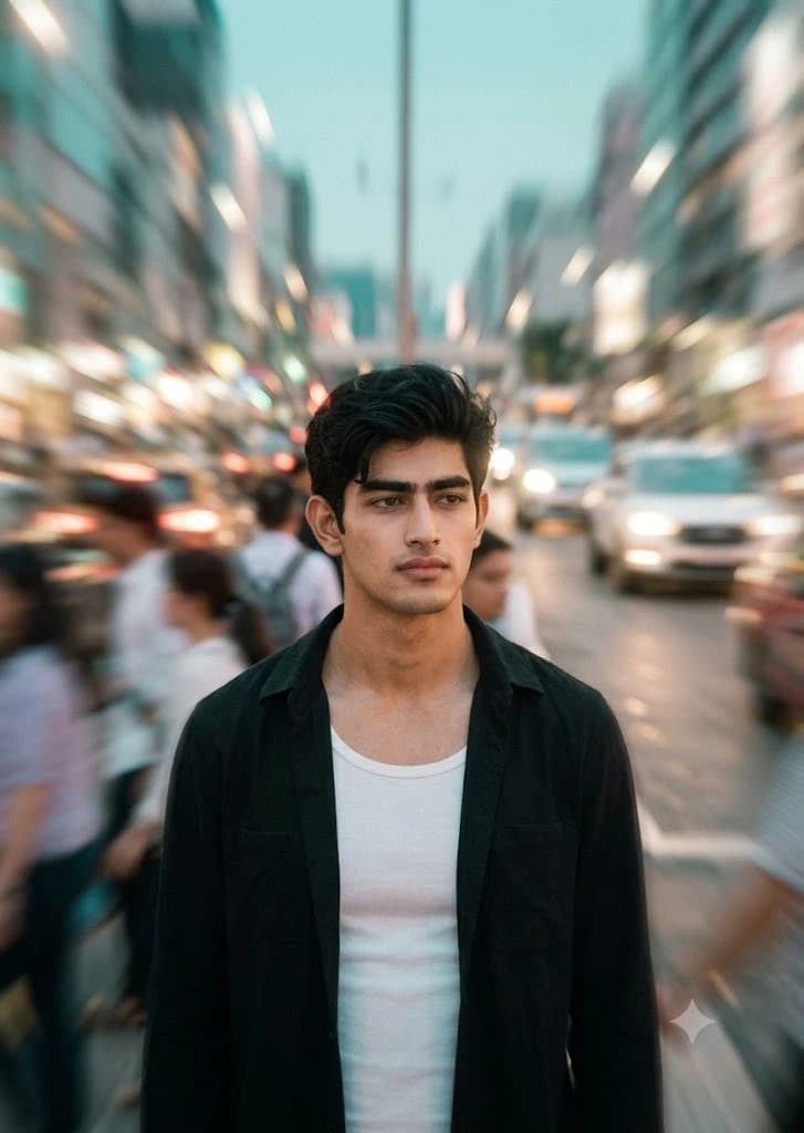 Urban Kinetic Motion Blur Portrait