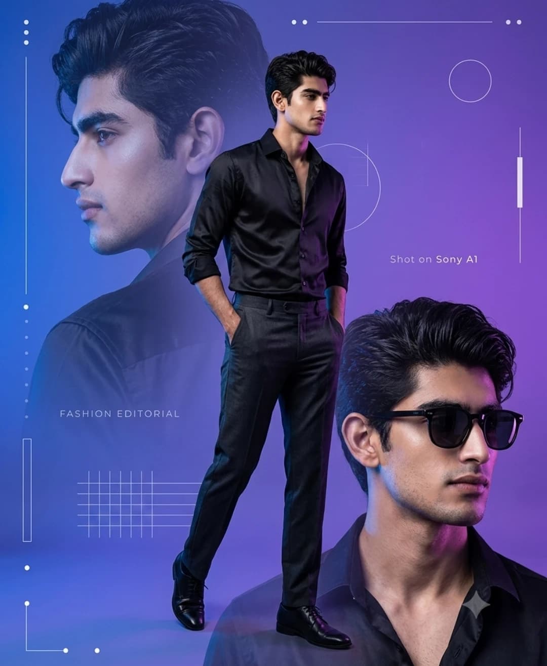 Modern Fashion Editorial Composite Portrait