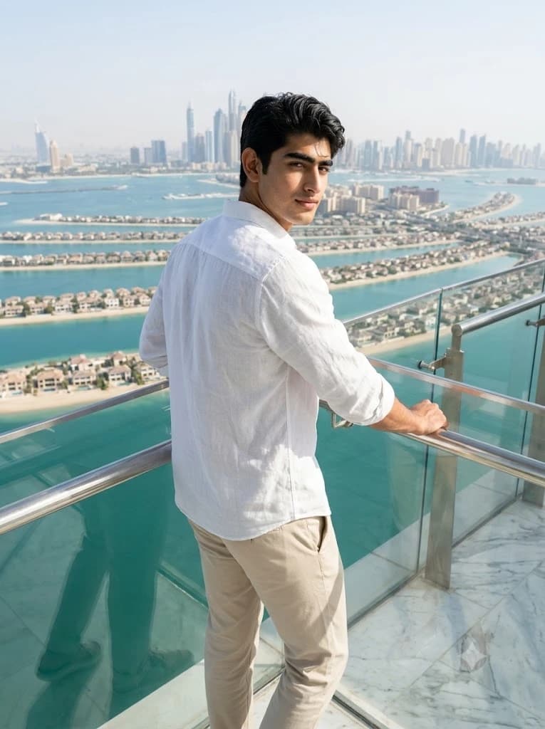 Luxury Dubai High-Rise Lifestyle Portrait