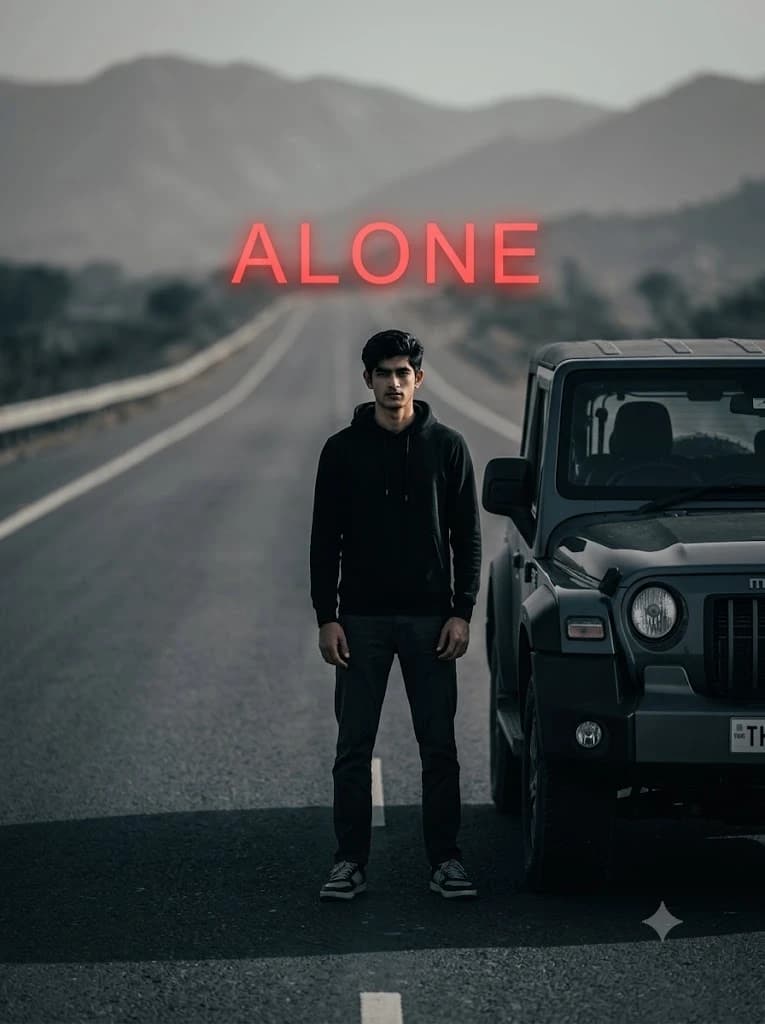 Cinematic Solitude: The Lone Traveler Portrait