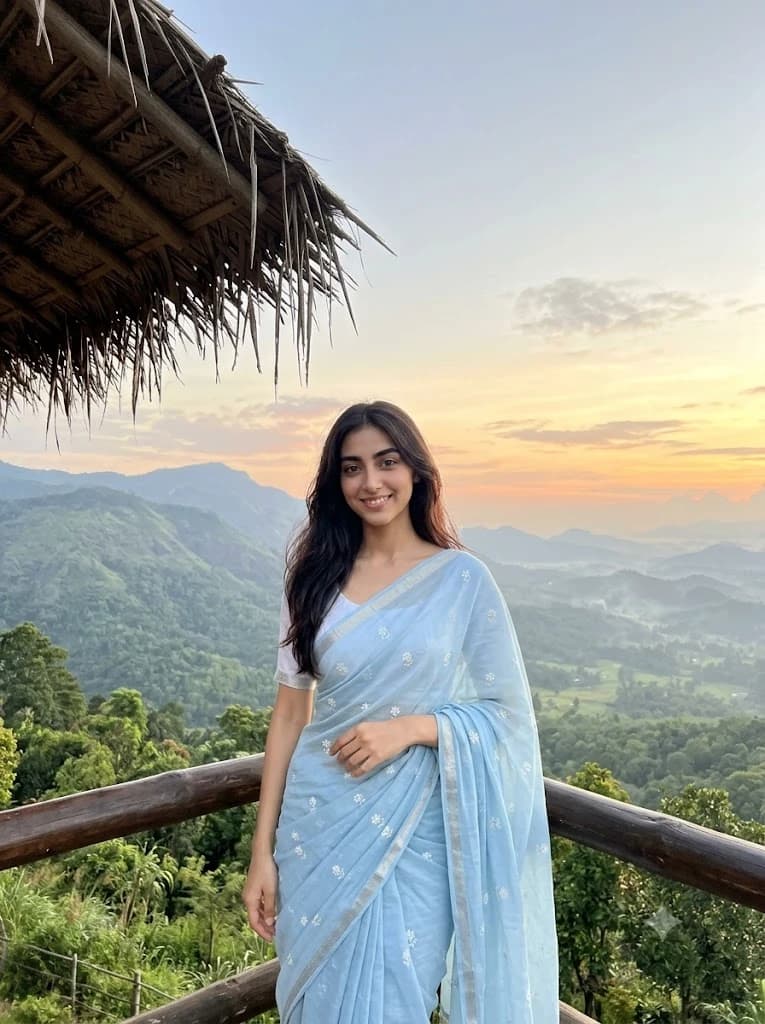 Ethereal Mountain Sunset Portrait