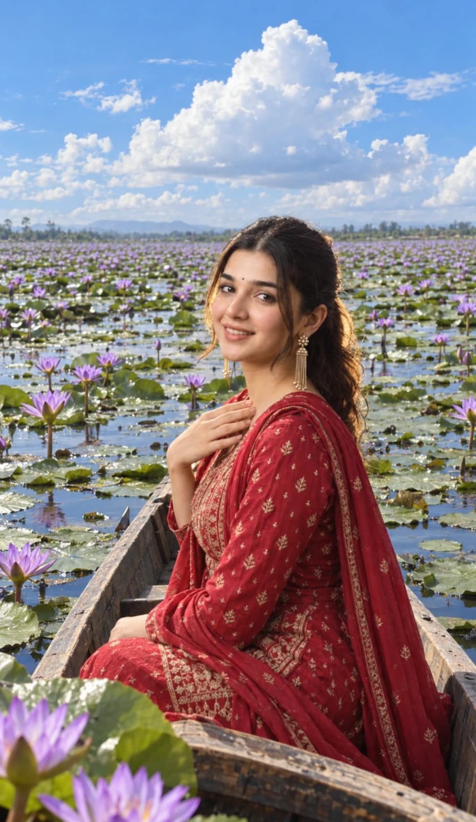 Ethereal Lotus Lake Portrait