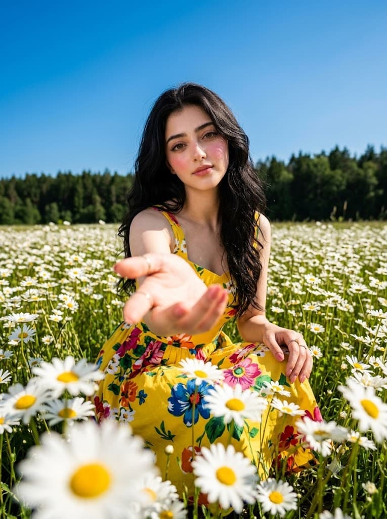 Sun-Kissed Meadow Radiance Portrait